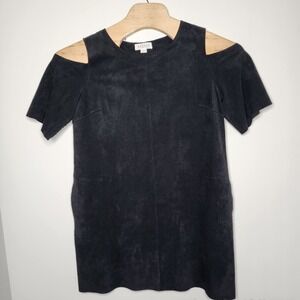 VELVET By Graham & Spencer Women's Faux Suede Mini Dress Black‎ Size M